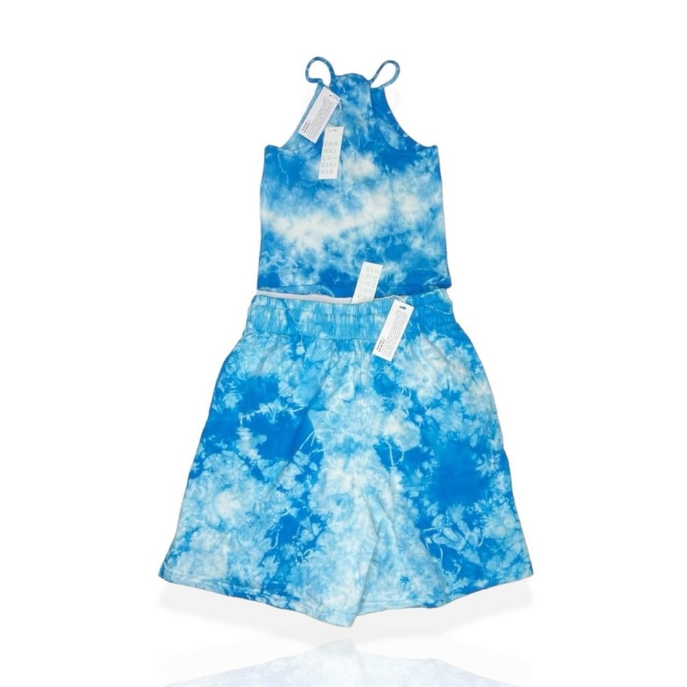FRANKIES BIKINIS Set Sebastian Tank & Burl Sweatshorts, Ocean Tie Dye, Medium - Picture 11 of 12